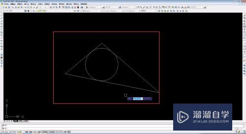 CAD教程 CAD2007怎么绘制三个边都相切的圆？