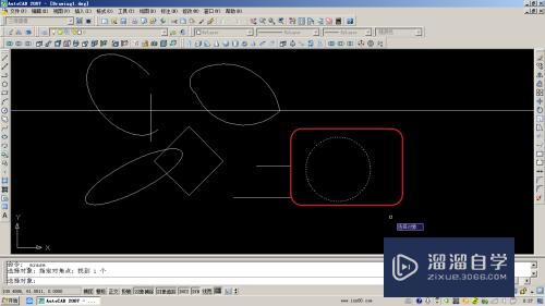 AutoCAD 中修改命令橡皮擦和（delete键）的使用