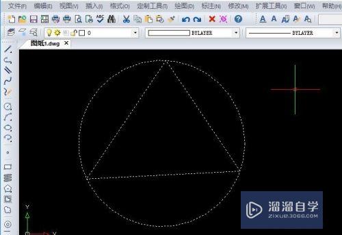 CAD编辑器怎么画三角形的外接圆(cad编辑器怎么画三角形的外接圆图)