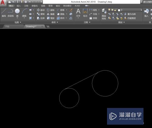 CAD中如何对两切点位置的切线进行快速绘制？