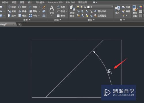 CAD怎样绘制出角度直线(cad怎样绘制出角度直线图)