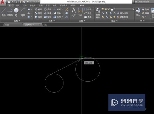 CAD怎么对两切点位置画切线(cad两点相切)