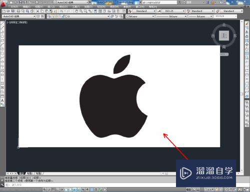 如何用CAD画苹果logo？