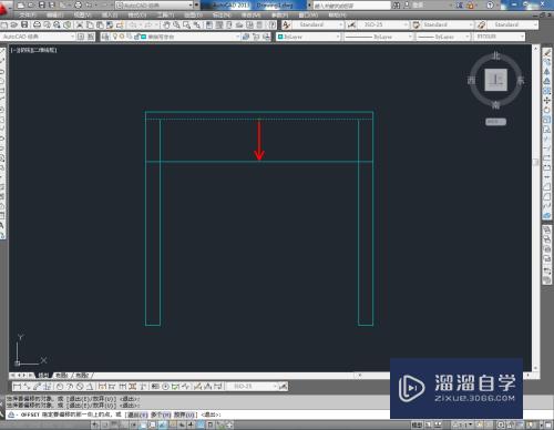 CAD如何制作单抽写字台平面图？