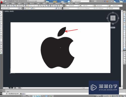 如何用CAD画苹果logo？