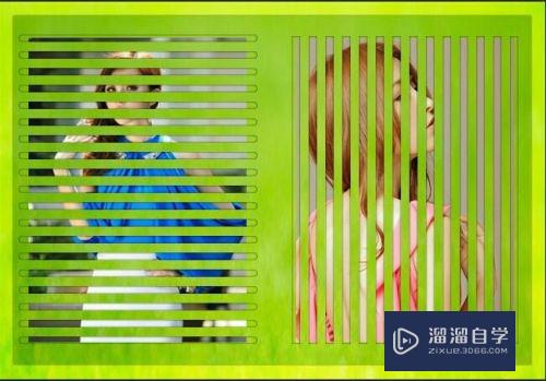 怎样用PS快速制作镂空效果/百叶窗效果(ps怎么做百叶窗)