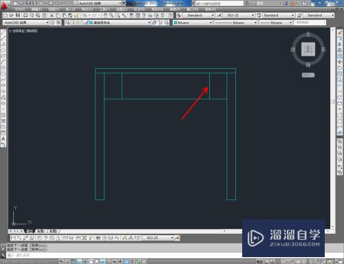 CAD如何制作单抽写字台平面图？