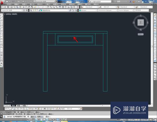 CAD如何制作单抽写字台平面图？