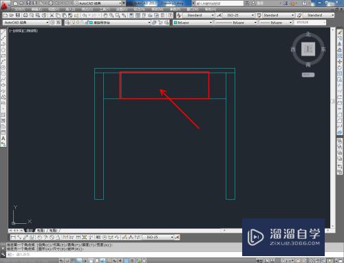 CAD如何制作单抽写字台平面图？