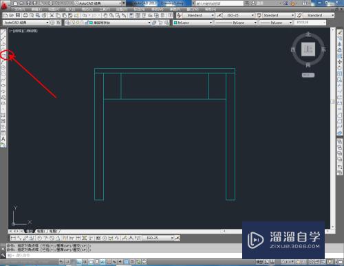 CAD如何制作单抽写字台平面图？