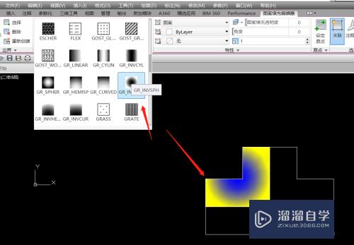 CAD图形如何实现填充和渐变填充？