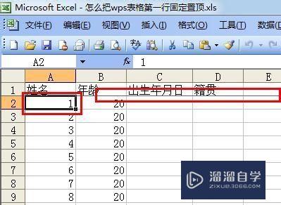 怎么把Excel表格第一行固定置顶(怎么把excel表格第一行固定置顶显示)