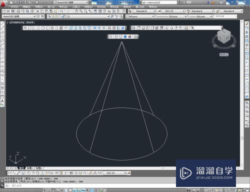 CAD圆锥体绘制教程