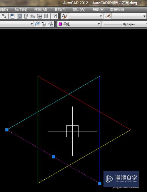 CAD怎样画六芒星(cad怎么画六芒星)