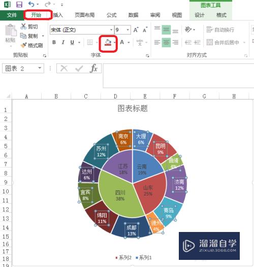 Excel双层饼图怎么做(excel双层饼图做法)