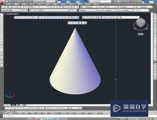 CAD圆锥体绘制教程
