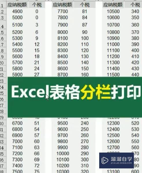 Excel表格如何分栏打印(excel表格如何分栏打印出来)