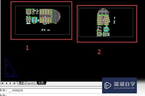 CAD中怎么在布局中旋转图形但模型不旋转？