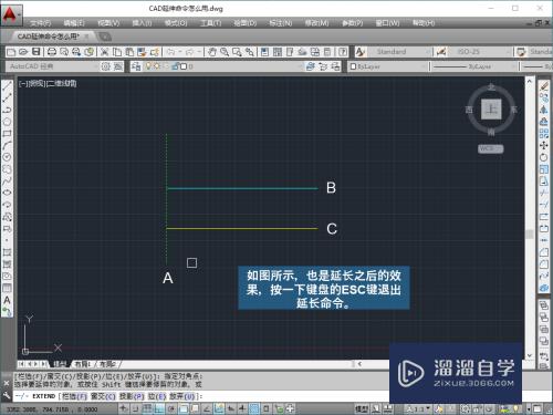 CAD延伸命令怎么操作(cad延伸命令怎么操作的)