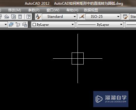 CAD怎么把矩形中的直线转为圆弧(cad怎么把矩形中的直线转为圆弧线)