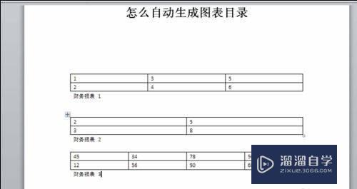 Word2010自动生成图表目录的操作方法(word自动生成图表目录怎么设置)