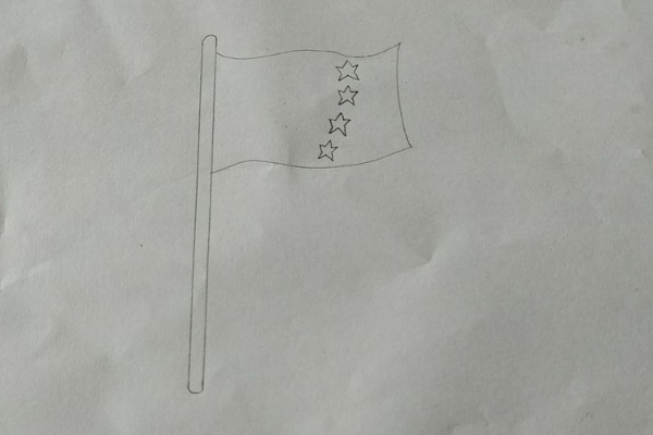 党旗怎么画 素描图片