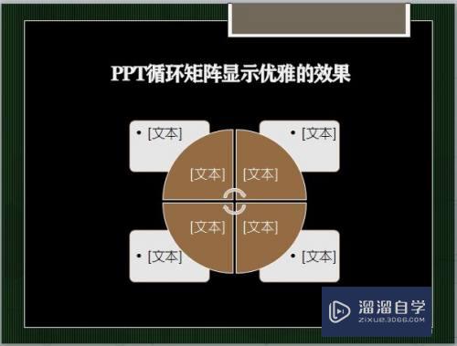 PPT怎么让循环矩阵显示优雅的效果(ppt循环矩阵smartart布局)