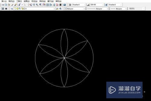 CAD怎么画圆内接花型图案(cad怎么画圆的内接矩形)