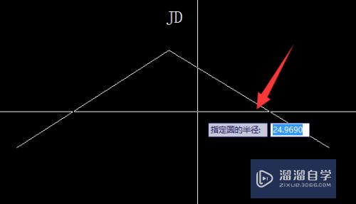 CAD如何在切线交点画曲线(cad如何用切线画圆曲线)