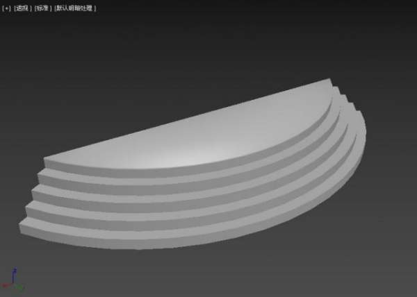 3dmax怎么做弧形台阶?