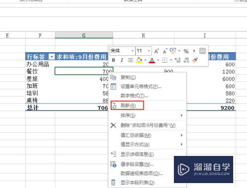 Excel如何刷新数据透视表(excel如何刷新数据透视表里的数据)