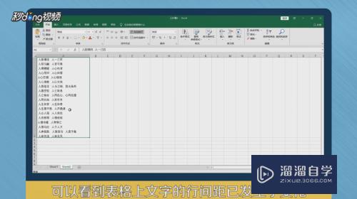 Excel表格中的文字行间距怎么调整(excel表格里面文字行间距怎么调)