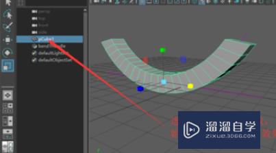 Maya使用变形功能弯曲模型的方法