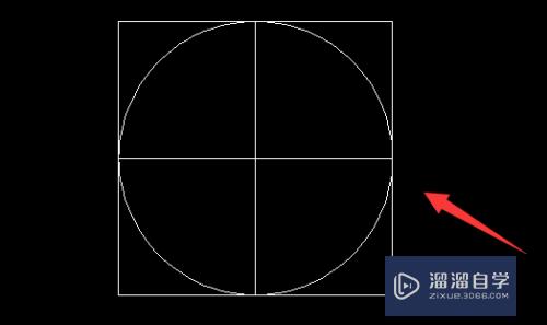 CAD如何画正方形的内切圆(cad如何画正方形的内切圆图)