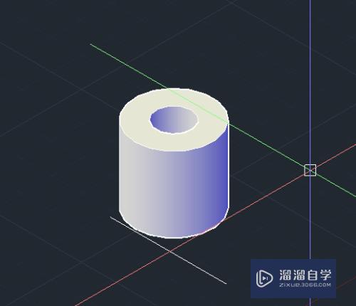 CAD圆柱体怎么去除中心圆柱