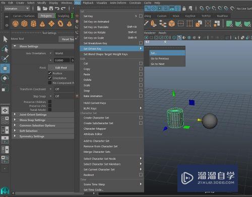 Maya中怎么设置驱动关键帧(maya设置驱动关键帧)