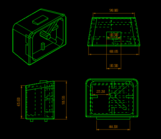 用autocad绘制闹钟三视图