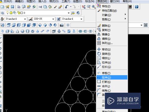 CAD三角形里怎么画15个相切圆(cad中怎么画三角形里有很多相切的圆)