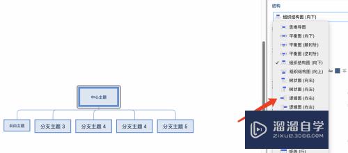 XMind如何把横向图调成竖向？