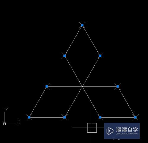 CAD怎么画一个三菱标志(cad怎么画一个三菱标志图)