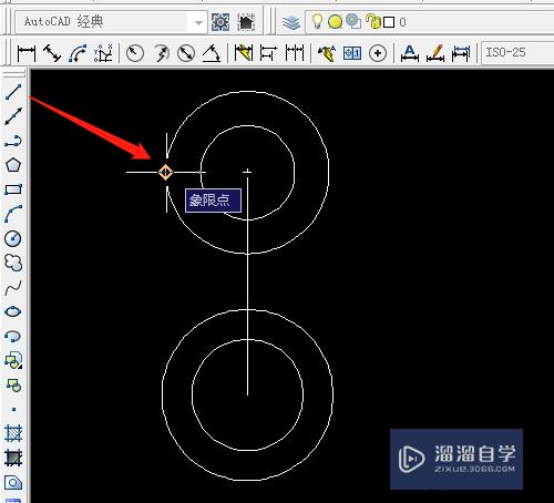 CAD怎样用用移动工具移动圆位置？