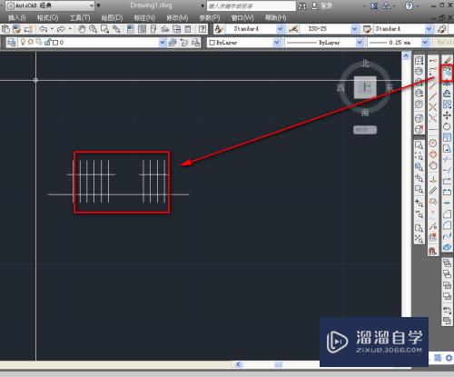 CAD如何画直埋敷设和引上保护标示图标