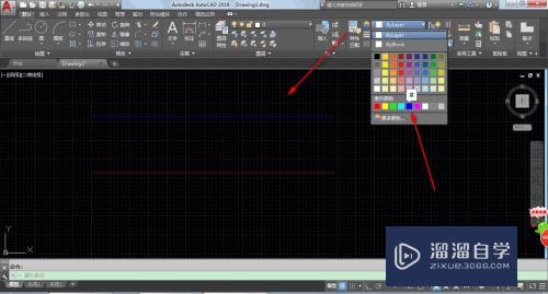 AutoCAD2019中怎么更改线条颜色？