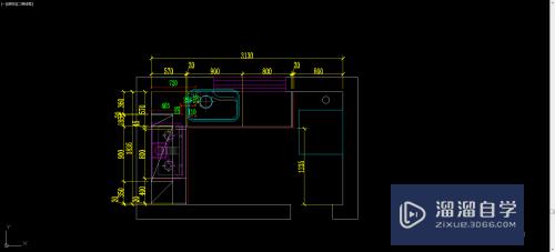 CAD厨房布局图绘制教程(cad厨房布局图绘制教程视频)