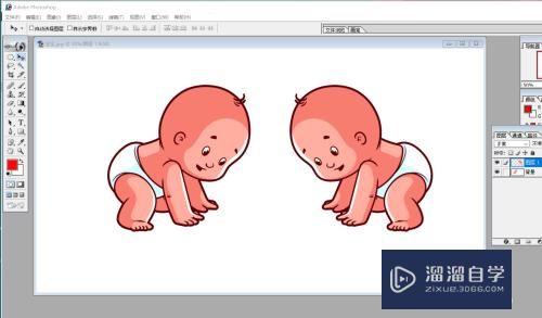 PS图像处理案例：双胞胎娃娃的设计