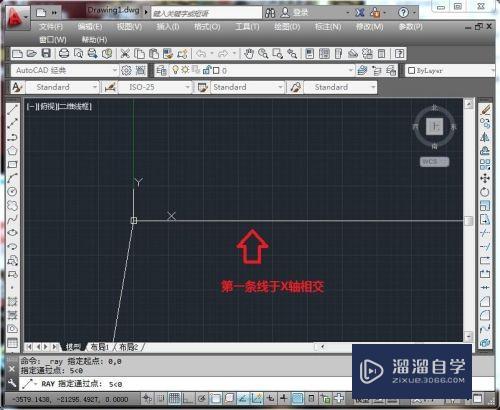 CAD如何绘制3条水平方向的射线(cad如何绘制3条水平方向的射线图)