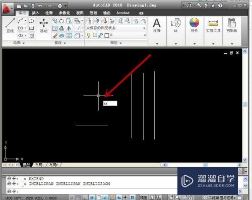 AutoCAD 2010 延伸命令