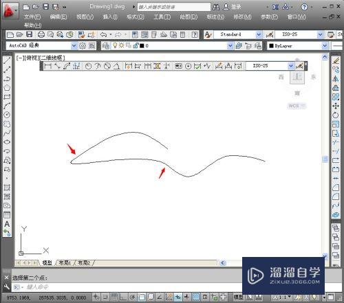 CAD两条曲线之间怎么创建平滑的过渡连接(cad两条曲线之间怎么创建平滑的过渡连接线)