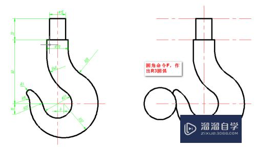 CAD怎样绘制出吊钩(cad怎样绘制出吊钩图)