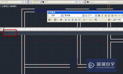 CAD在建筑平面图上标注单行文字